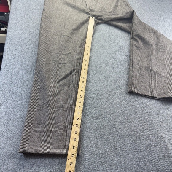 Banana‎ Republic Men Wool Dress Pants 38x31 Tapered Fit Gray Plaid Flannel Italy - Picture 4 of 11